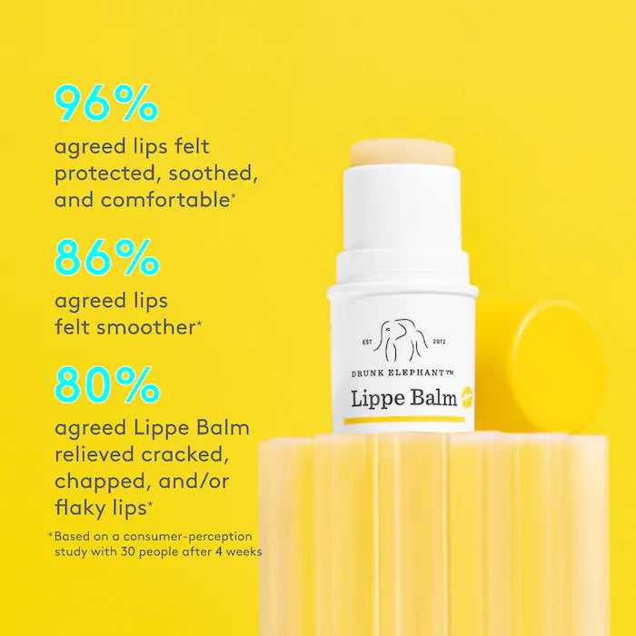 Drunk Elephant Lippe Balm Lip Balm - Hydrating & Nourishing for Dry, Chapped Lips | Perfect for Daily Use, Travel & Winter Care