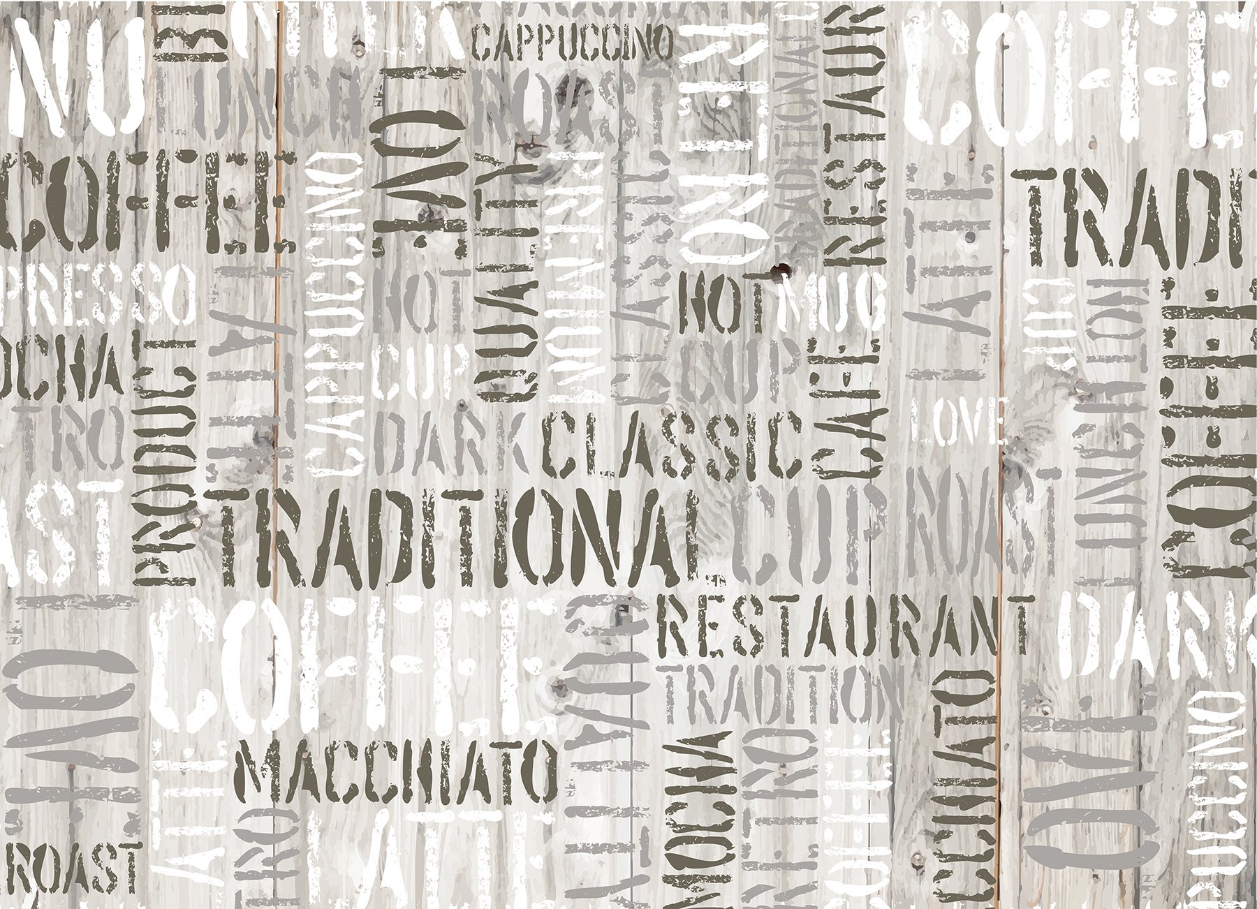 CR-67250 Modern Gray Coffee Kitchen Panel - Stylish Home Decor for Kitchens & Dining Rooms | Perfect for Coffee Bars & Breakfast Nooks
