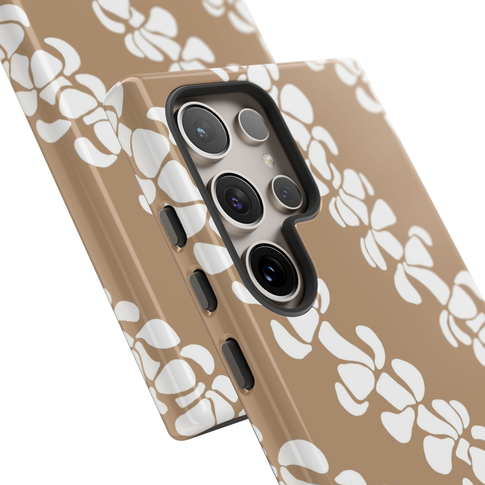 Premium Puakenikeni Tan Leather Case for Samsung Galaxy - Durable Protection with Stylish Design for Everyday Use
