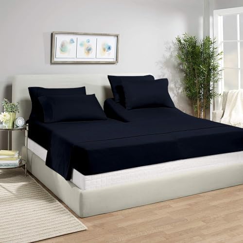 Premium 600 Thread Count 100% Cotton Split King Sheet Set for Adjustable Beds - 15