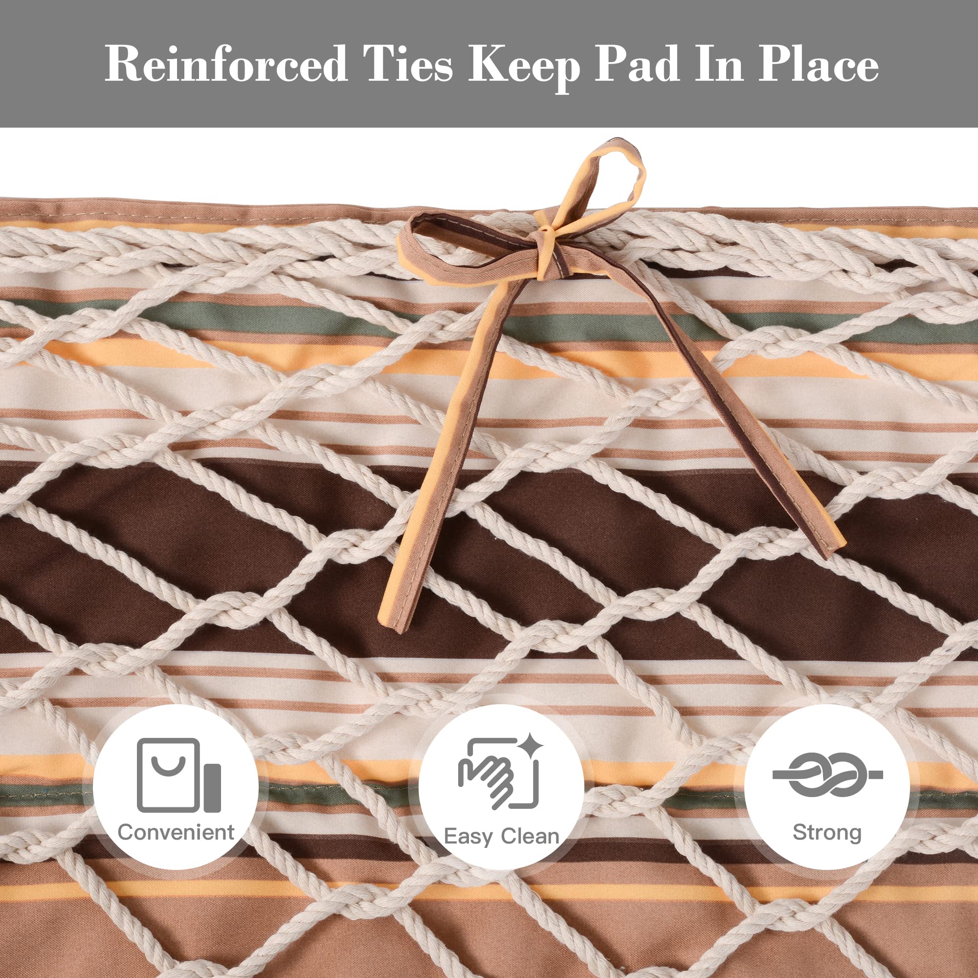SUNCREAT 2-Person Outdoor Portable Hammock Pad - Lightweight Polyester Camping Hammock Mat for Backpacking, Picnics & Beach - Brown (Perfect for Camping, Travel & Relaxation in Backyard or Park)