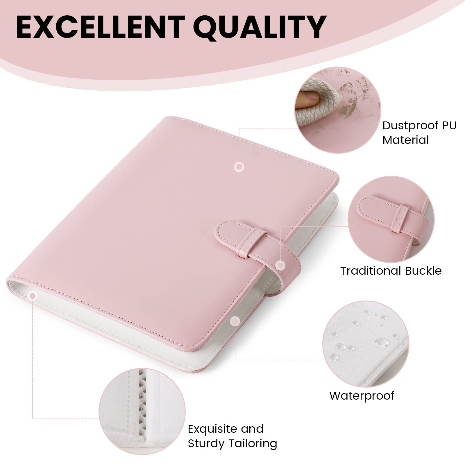 DUNSOO 256-Pocket Photo Album for Instax Mini & Polaroid Photos - Holds Fujifilm, Polaroid & Kodak Zinc Prints (95x63mm) - Perfect for Wedding, Travel & Family Memory Scrapbooking (Brown)