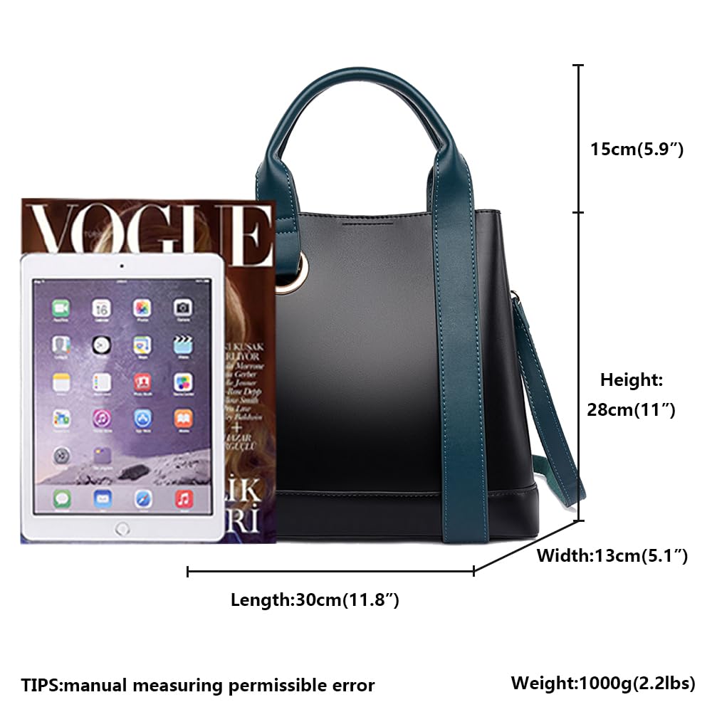 Luxury Vegan Leather Tote Bag for Women - Large Crossbody Handbag Purse - Designer Women's Bags for Work, Travel & Everyday Use