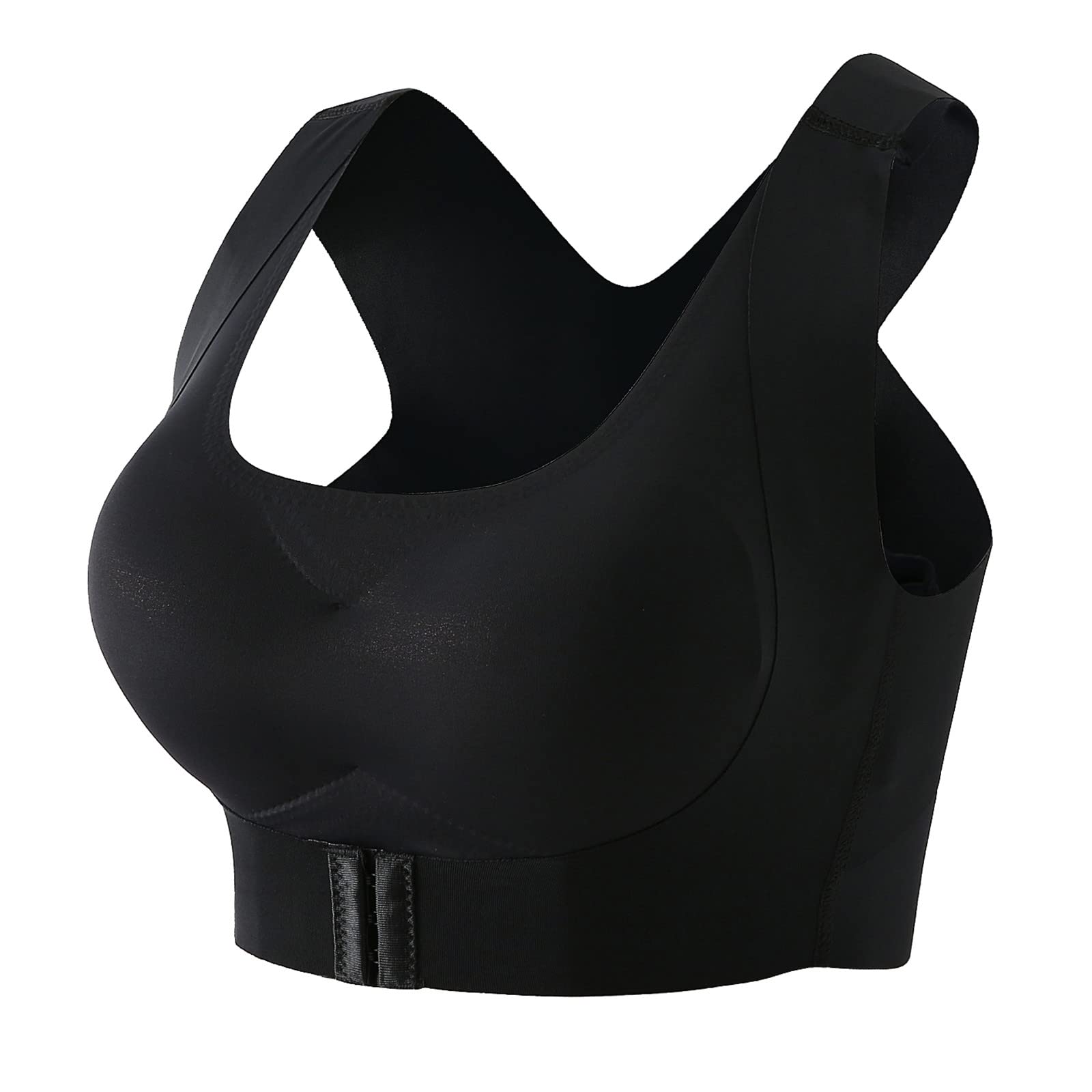 Best Posture Bras for Women - Push Up Racerback Front Closure Plus Size Wireless Bras - Comfortable Full Figure Support for Work, Yoga & Daily Wear