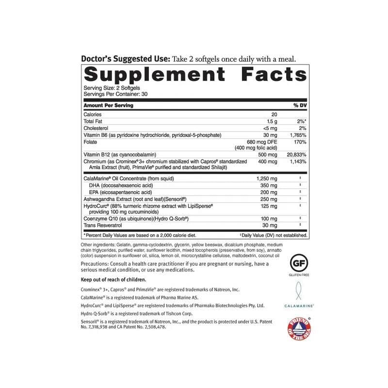 Dr. Sinatra Omega Q Plus Ultra – Premium Heart Health & Anti-Aging Supplement with Ashwagandha for Stress Relief | Supports Cardiovascular Function, Brain Health & Healthy Aging | Ideal for Active Adults & Seniors Seeking Comprehensive Wellness Support