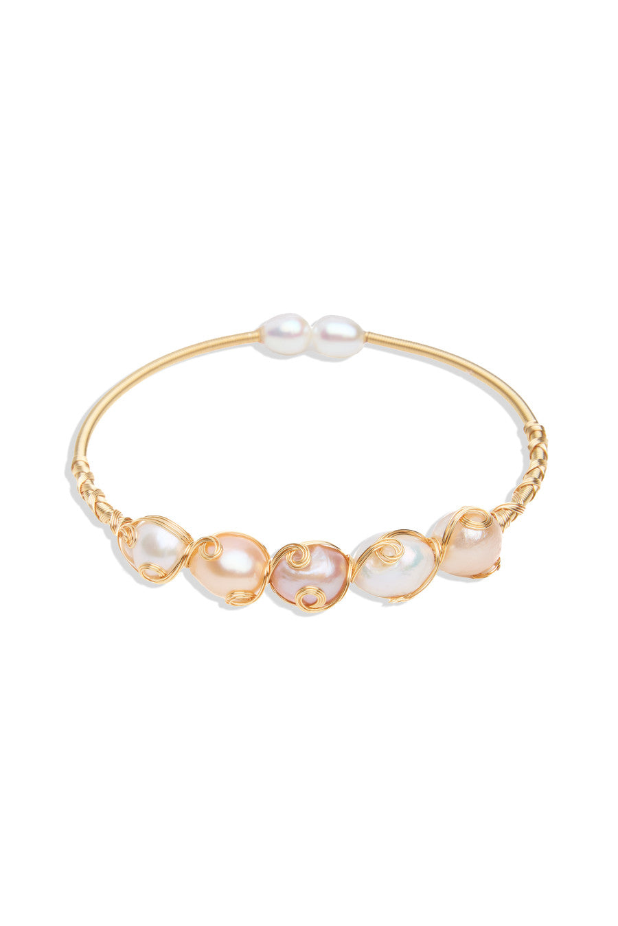 Elegant Freshwater Pearl Bracelet Cuff for Women - Natural White Pearl Jewelry Gift for Anniversary & Special Occasions - Perfect for Weddings, Parties & Everyday Wear