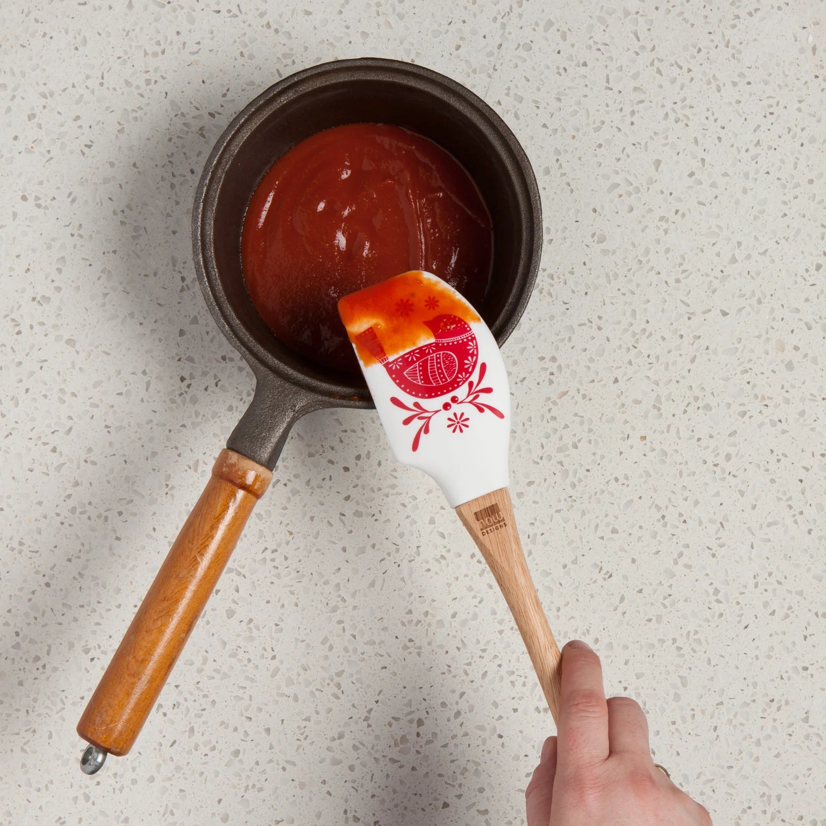 Premium White Snowbird Spatula - Non-Stick Kitchen Utensil for Baking, Cooking & Serving - Perfect for Pancakes, Cookies & Cake Decorating