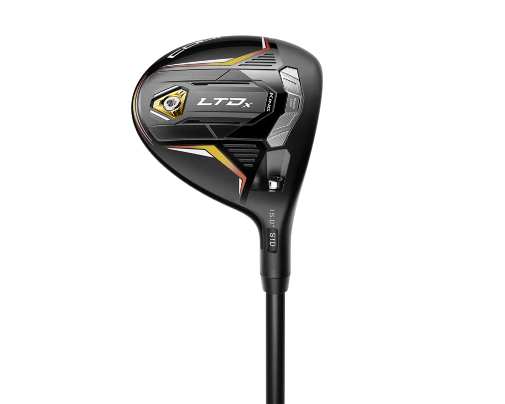 Cobra Golf 2022 LTDX Men's Fairway Wood - Matte Black & Gold Finish | High-Performance Golf Club for Distance & Accuracy | Perfect for Tee Shots, Fairway Play & Improving Your Golf Game
