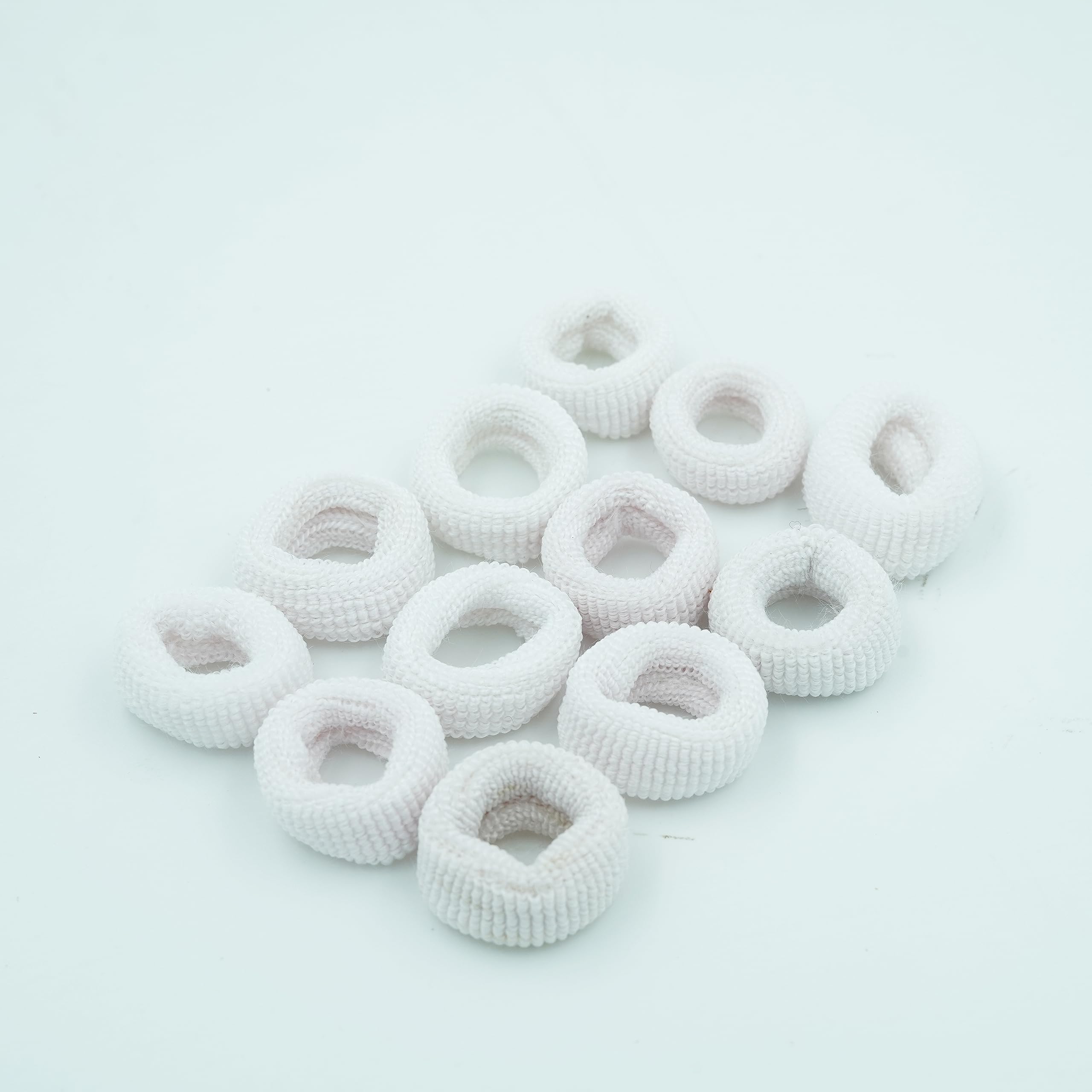 Elkano White Hair Donut Bun for Girls - Medium Size Hair Band for Everyday Use - Perfect for School, Work, and Special Occasions