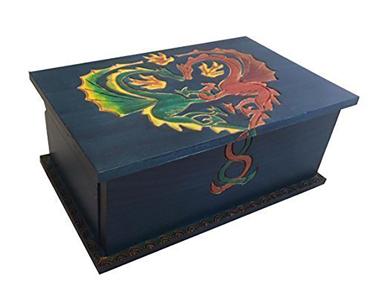 Dragons In Love Large Secret Wooden Puzzle Box - Brain Teaser Gift for Adults & Teens - Perfect for Valentine's Day, Anniversary & Romantic Surprises