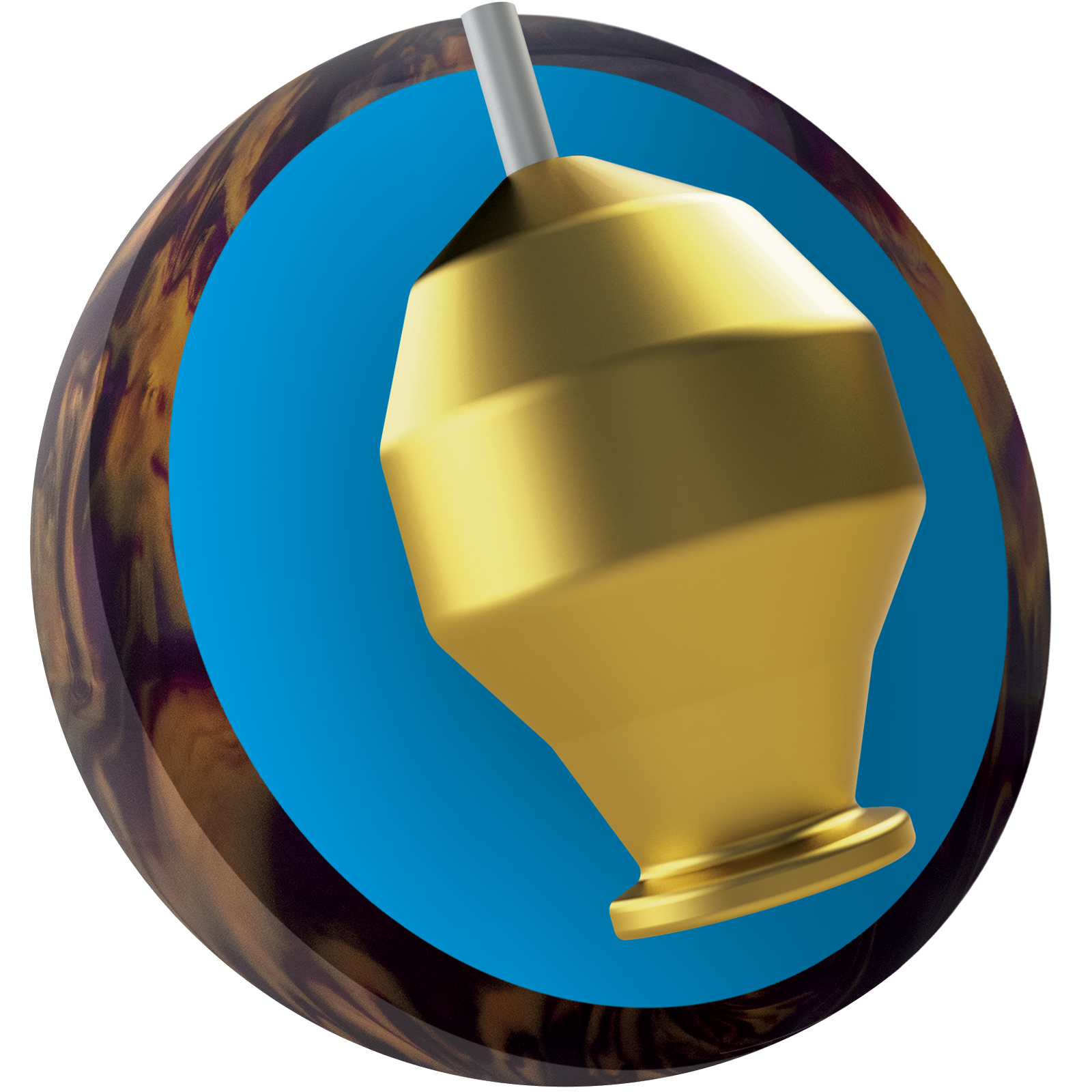 Ebonite Fireball Bowling Ball - Purple & Gold Swirl Design for Striking Performance | Perfect for League Play & Tournaments
