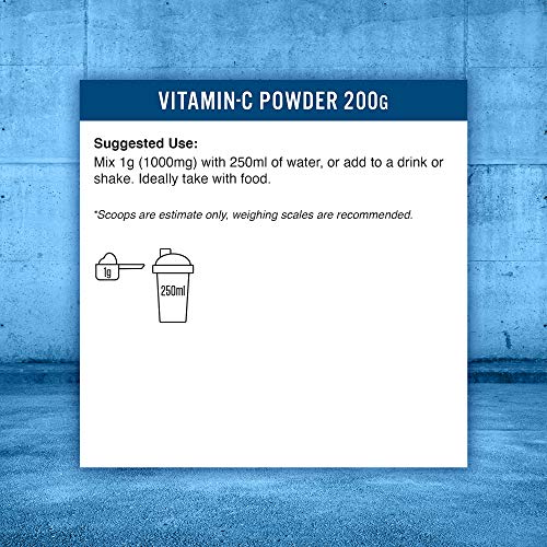 Applied Nutrition Vitamin C Powder 200g - Immune Support & Antioxidant Boost - Perfect for Daily Wellness, Smoothies & Immune System Defense