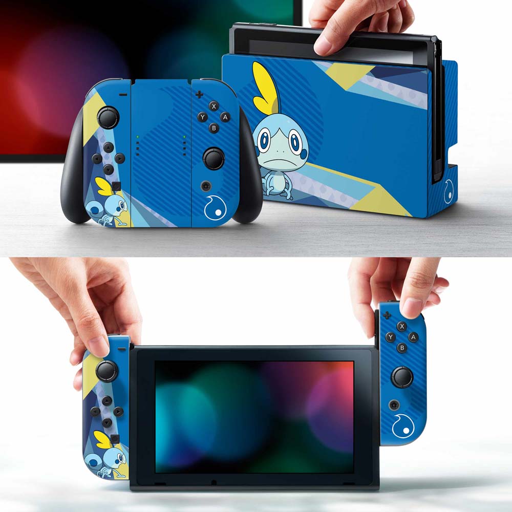 Nintendo Switch Skin & Screen Protector Set - Pokemon Sword/Shield Sobble Edition | Protective Cover for Joy-Con Controllers & Console | Perfect for Gaming, Travel & Collectors
