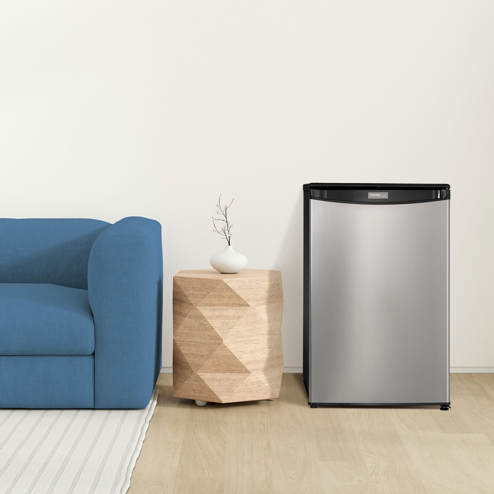 Danby DAR044A4BSLDD 4.4 cu. ft. Compact Refrigerator - Stainless Steel Mini Fridge for Dorm, Office, Bedroom & Small Spaces - Energy Efficient & Quiet Cooling