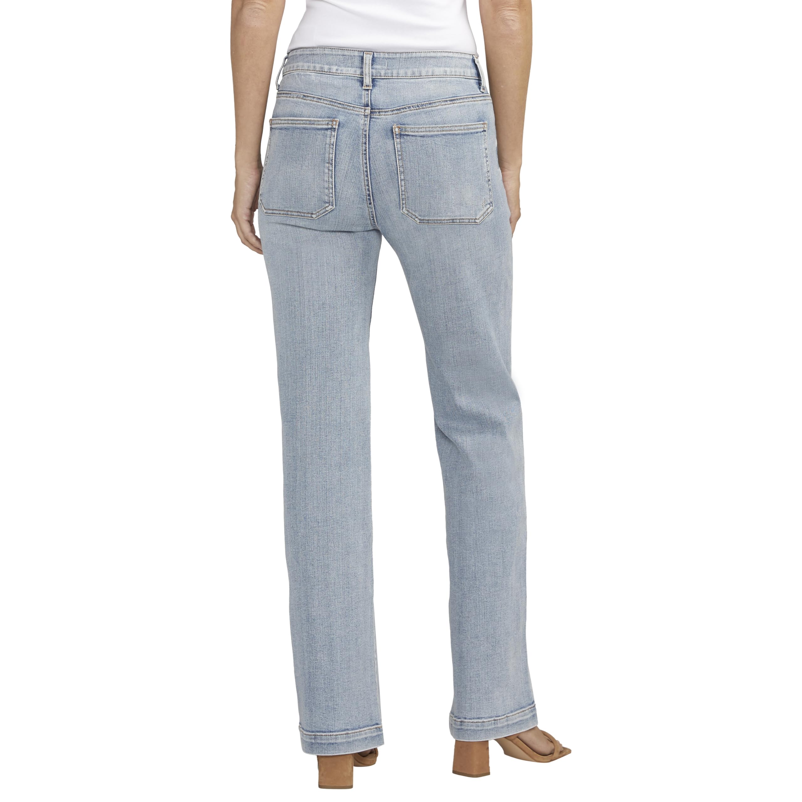Silver Jeans Co. Women's Suki Mid Rise Curvy Fit Bootcut Jeans - Comfortable Stretch Denim Pants for Work, Casual & Night Out