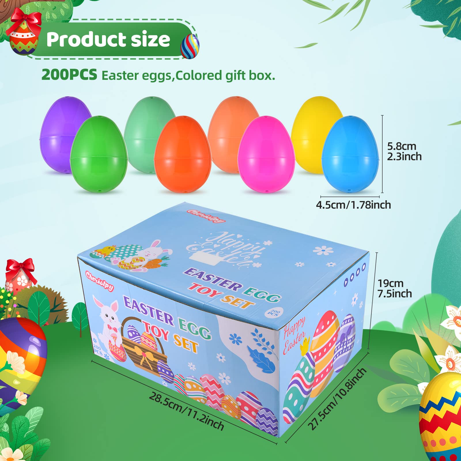 200 Pack Prefilled Easter Eggs with Mini Novelty Toys - Assorted Easter Party Favors for Kids, Toddlers & Teens - Perfect for Easter Egg Hunts, Party Baskets & Classroom Treats