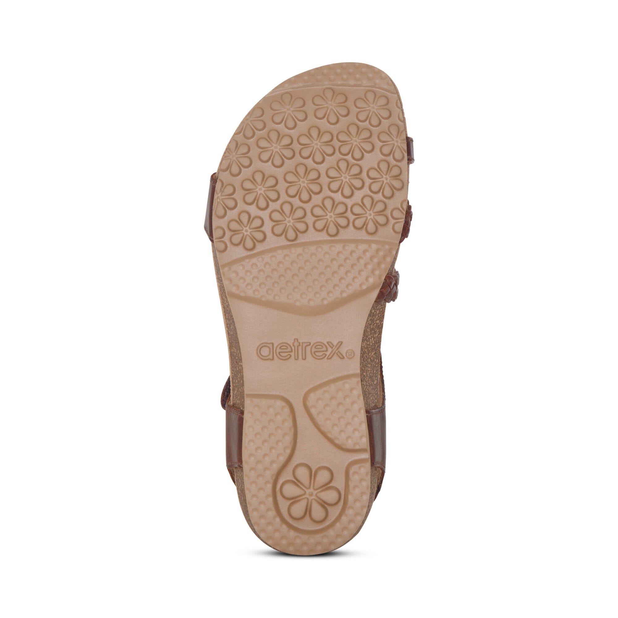 Aetrex Jillian SC441 Walnut Women's Comfortable Orthotic Sandals - Perfect for Walking, Travel & Everyday Wear