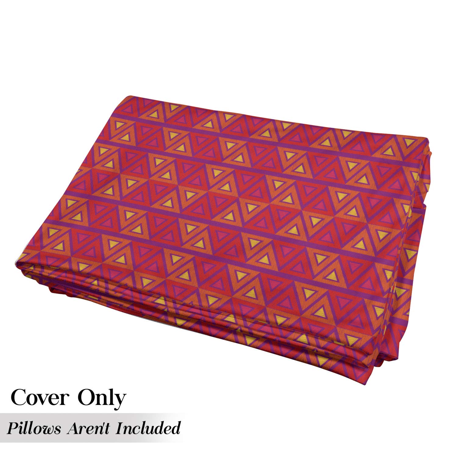 Ambesonne Geometric Floor Pillow Cover - Modern Triangular Abstract Print, 88