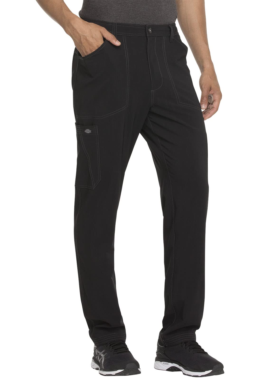 Dickies DK205 Men's Straight Leg Scrubs Pants with Zip Fly & Cargo Pockets - Comfortable Medical Uniform for Doctors, Nurses & Healthcare Professionals - Perfect for Hospital Shifts & Clinical Work
