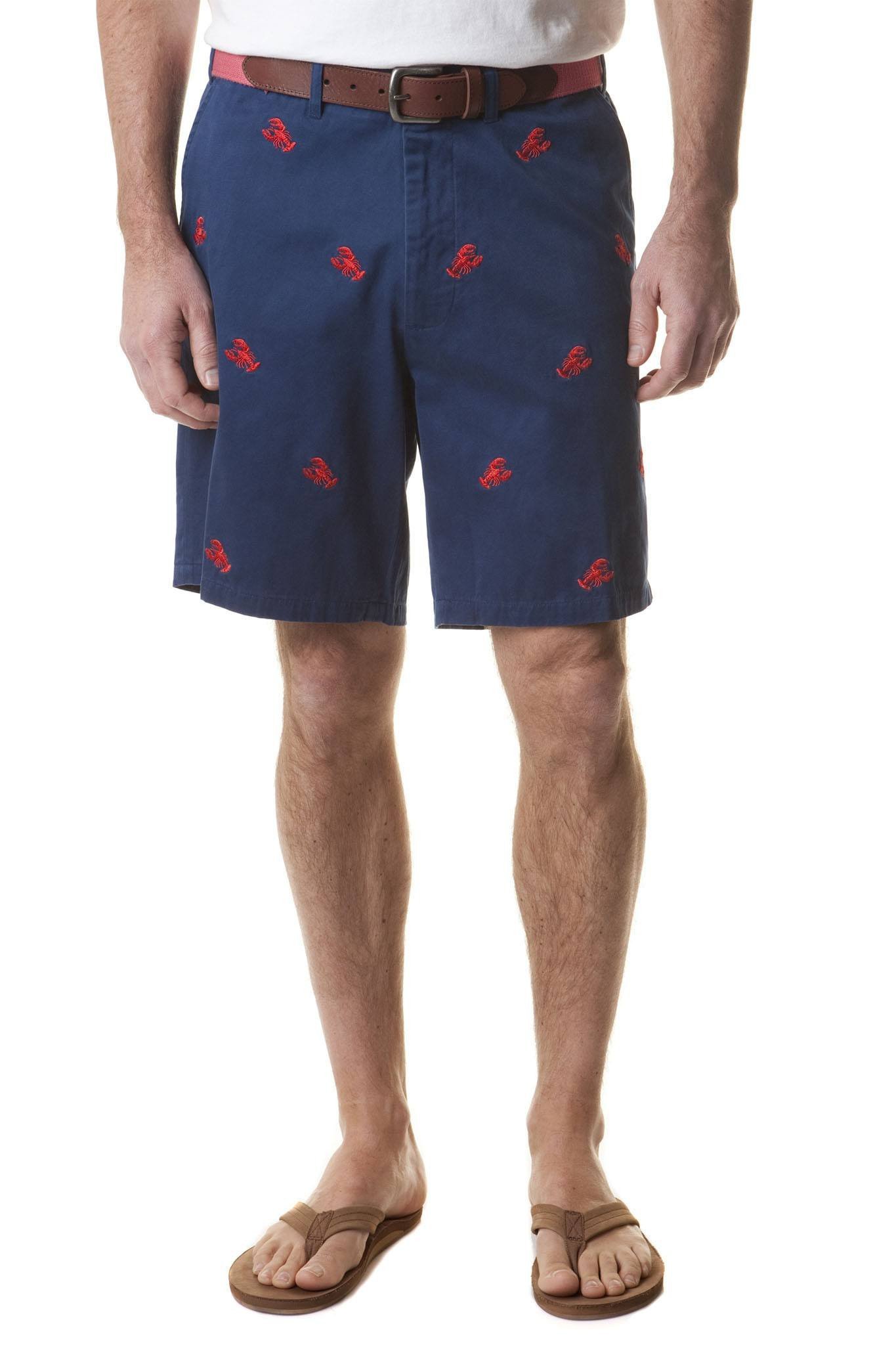 Stylish The Fine Swine Castaway Embroidered Critter Shorts for Men - Perfect for Beach Vacations, Summer Outings & Casual Wear