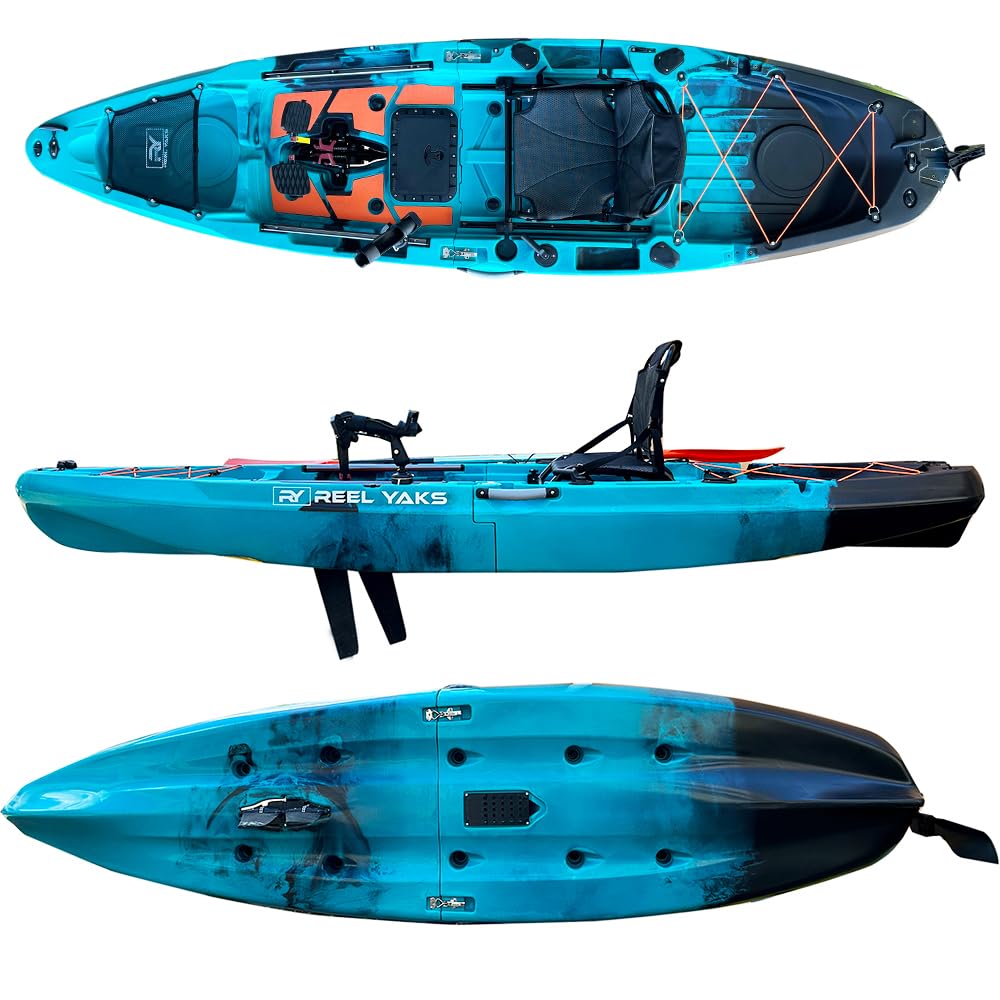 Rapido 10.8ft Modular Fishing Kayak - Lightweight Sit-On-Top Kayak for Adults & Youth - Stable Portable Design with 400 lbs Capacity - Perfect for Travel, Camping & Water Sports