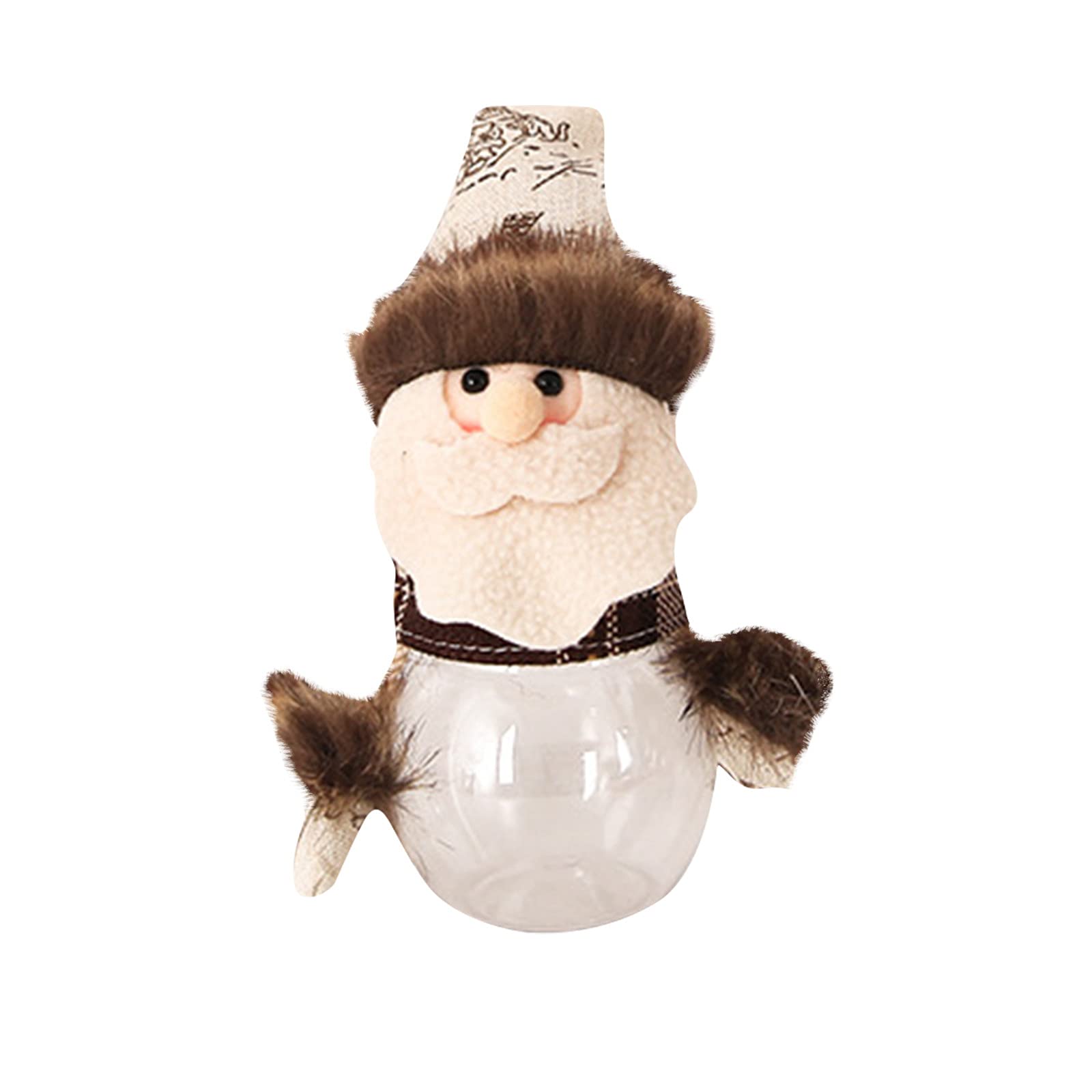 5#NY Santa Claus Snowman Elk Christmas Candy Packaging Jar - Holiday Candy Storage & Festive Home Decor for Christmas Parties, Gifts & Tree Ornaments