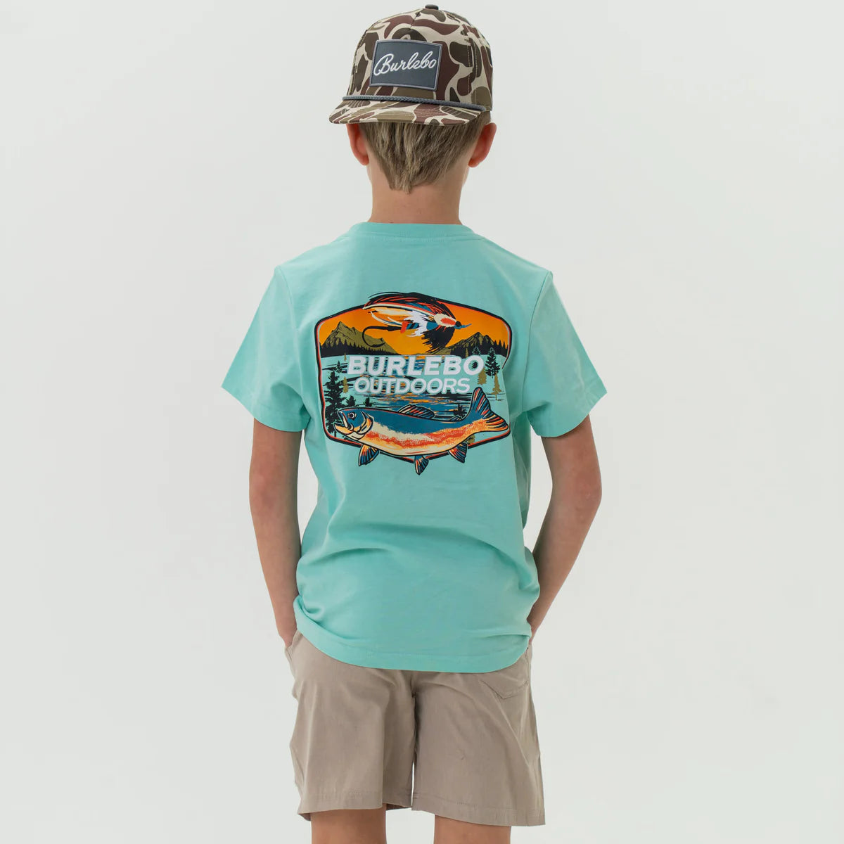 Burlebo Angler Tee in Island Reef - Men's Fishing Shirt with UPF Protection & Quick-Dry Fabric - Perfect for Saltwater Fishing, Boating & Outdoor Adventures