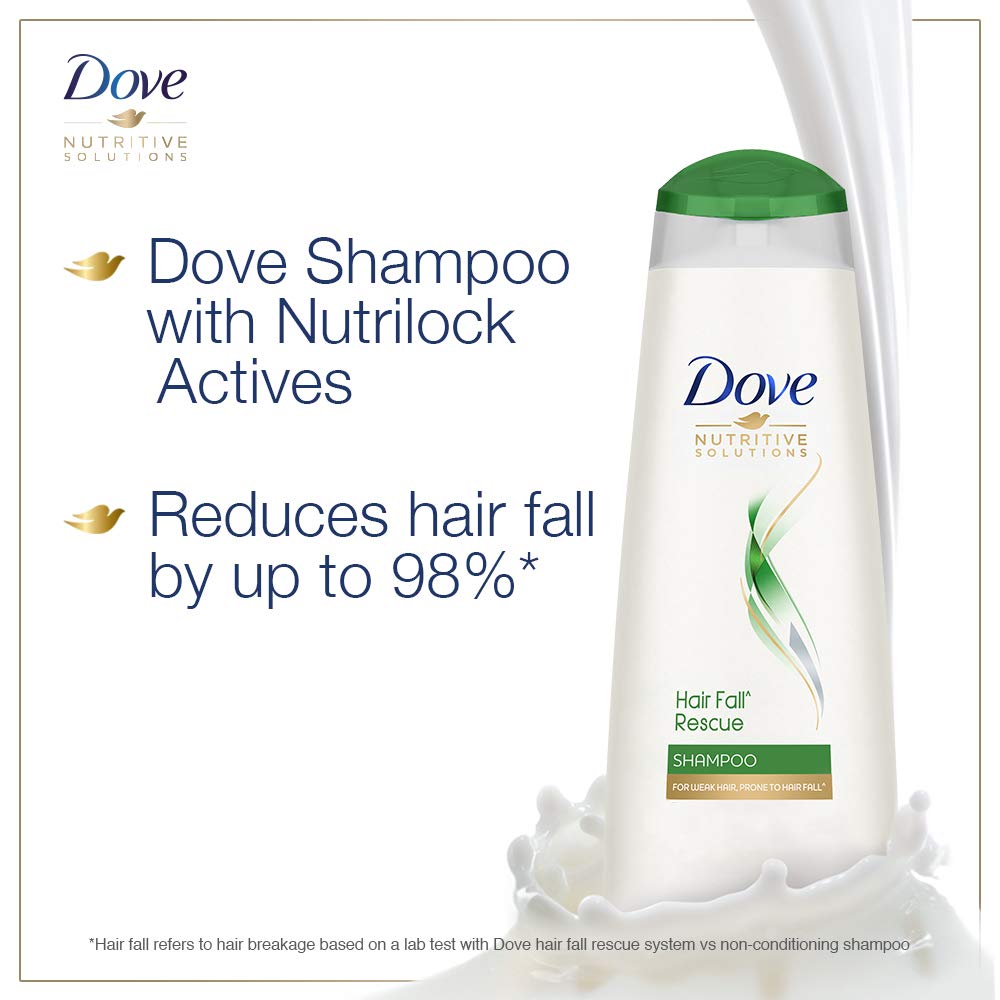 Dove Hair Fall Rescue Shampoo for Weak & Damaged Hair - 340ml | Strengthens & Reduces Hair Loss | For Daily Hair Care Routine & Scalp Health
