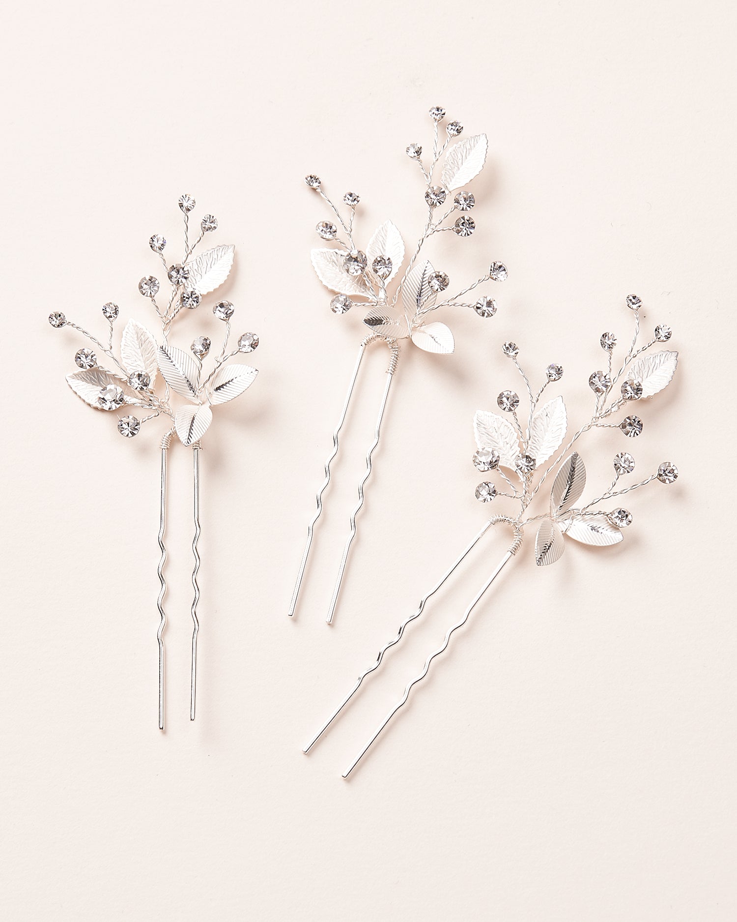 Elegant Leaf Hair Clips Set of 3 - Floral Hair Accessories for Women, Girls - Perfect for Weddings, Parties & Everyday Style