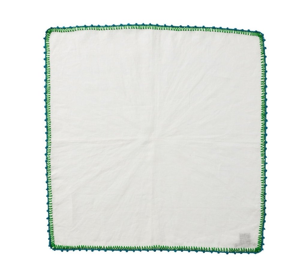 Elegant Knotted Edge Napkins Set of 4 - Premium Cotton Table Linens for Dinner Parties, Weddings & Home Decor