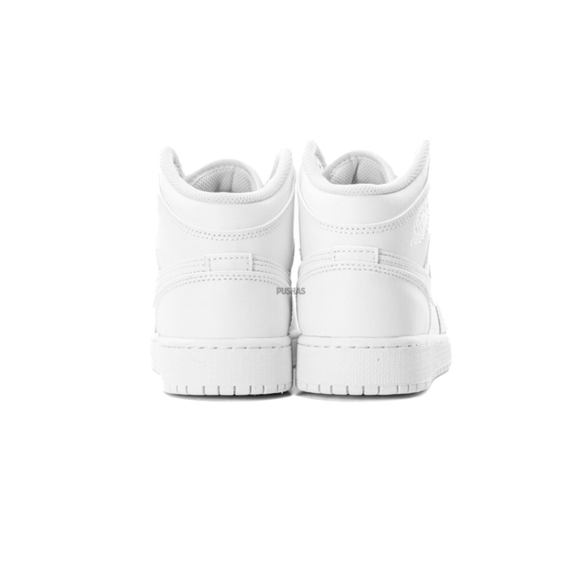 Air Jordan 1 Mid 'Triple White' GS Sneakers for Girls (2023) - Comfortable Basketball Shoes for School, Sports & Casual Wear
