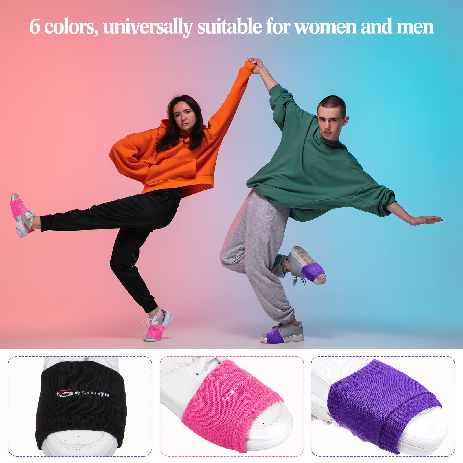 Geyoga Non-Slip Shoe Socks for Smooth Floors - Knee Protection Socks for Wooden Floors | Perfect for Yoga, Pilates, Home Workouts & Indoor Activities