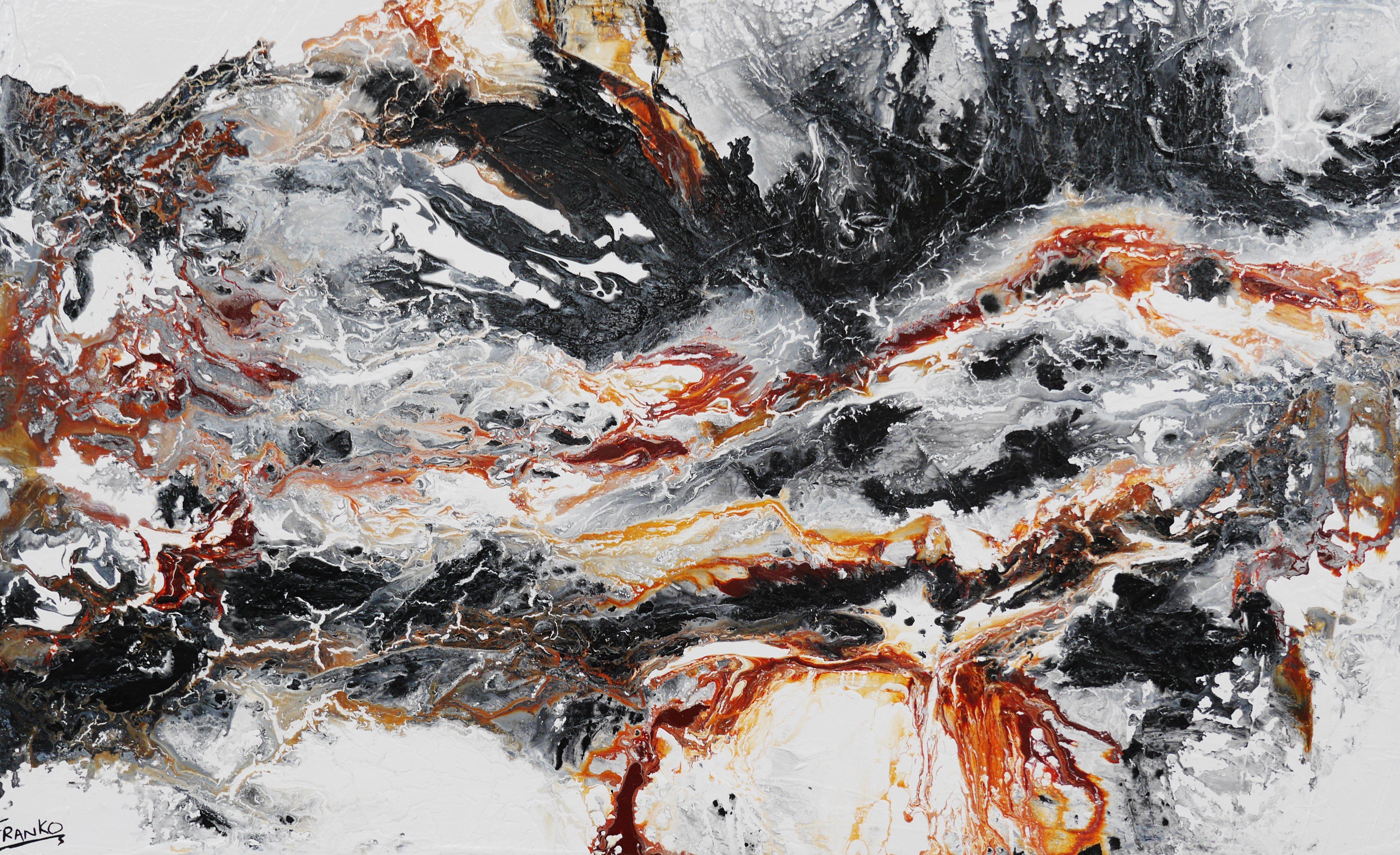 Abstract Black Brown Wall Art Canvas Print - Modern Home Decor for Living Room, Bedroom & Office - Inspire Your Space
