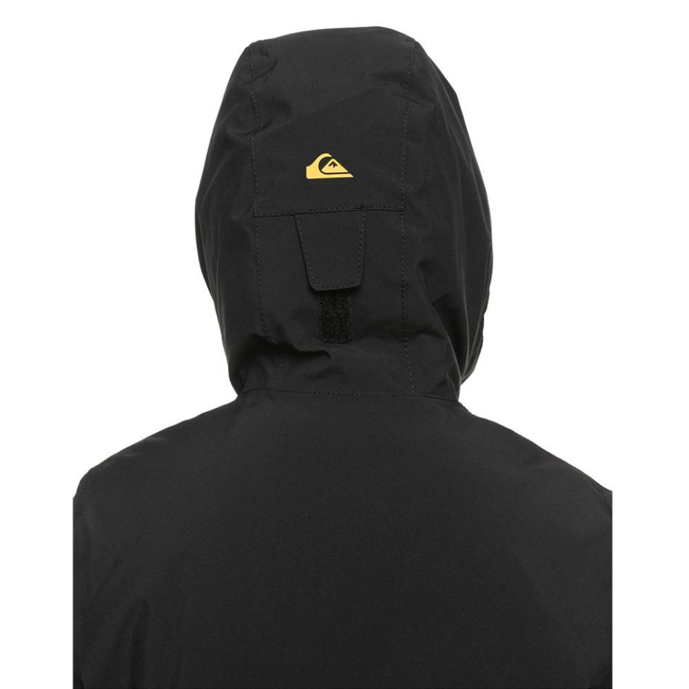 Quiksilver Morton Youth Boys Ski Jacket - Waterproof Winter Jacket for Kids Age 7-8 Years - True Black - Perfect for Skiing, Snowboarding & Outdoor Winter Activities