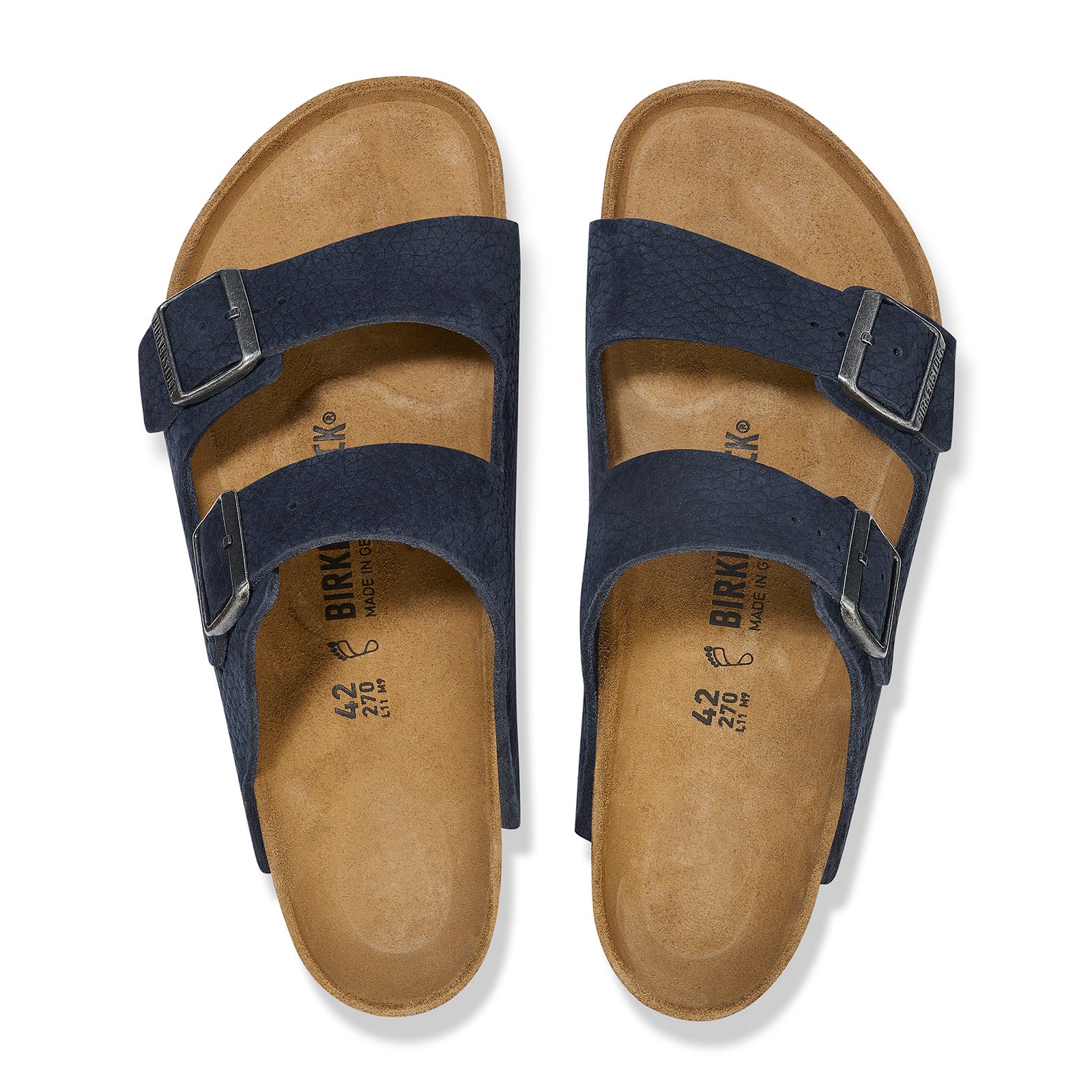 Birkenstock Arizona Slide Sandals for Men - Comfortable Desert Buck Midnight Nubuck Leather Sandals | Perfect for Casual Wear, Beach, and Summer Outfits