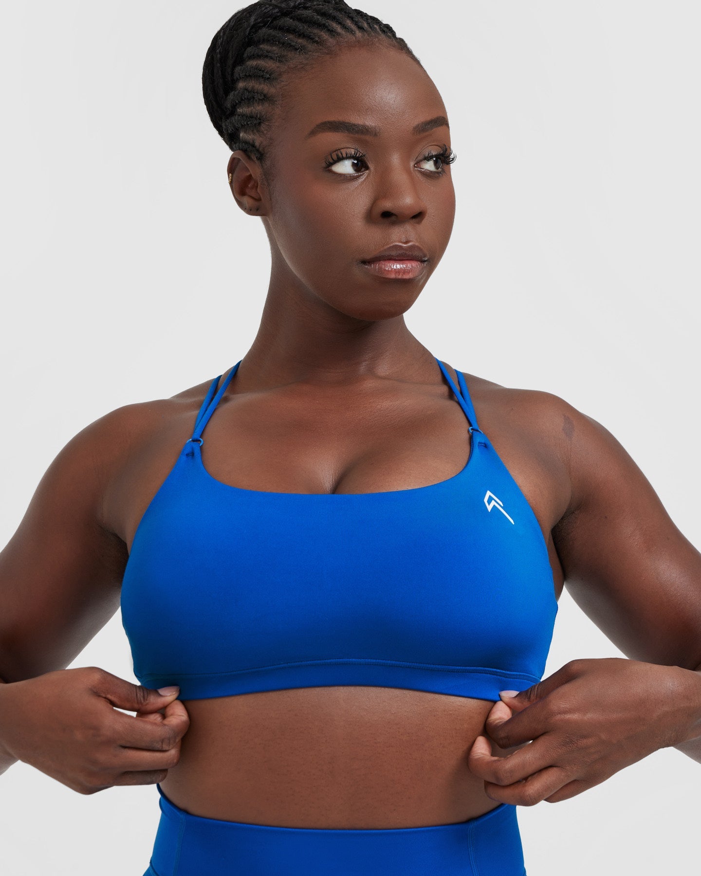 Everyday Comfort Wireless Crossover Bralette - Cobalt Blue for Yoga, Lounge & Sleep | Seamless Soft Support Bra for Women