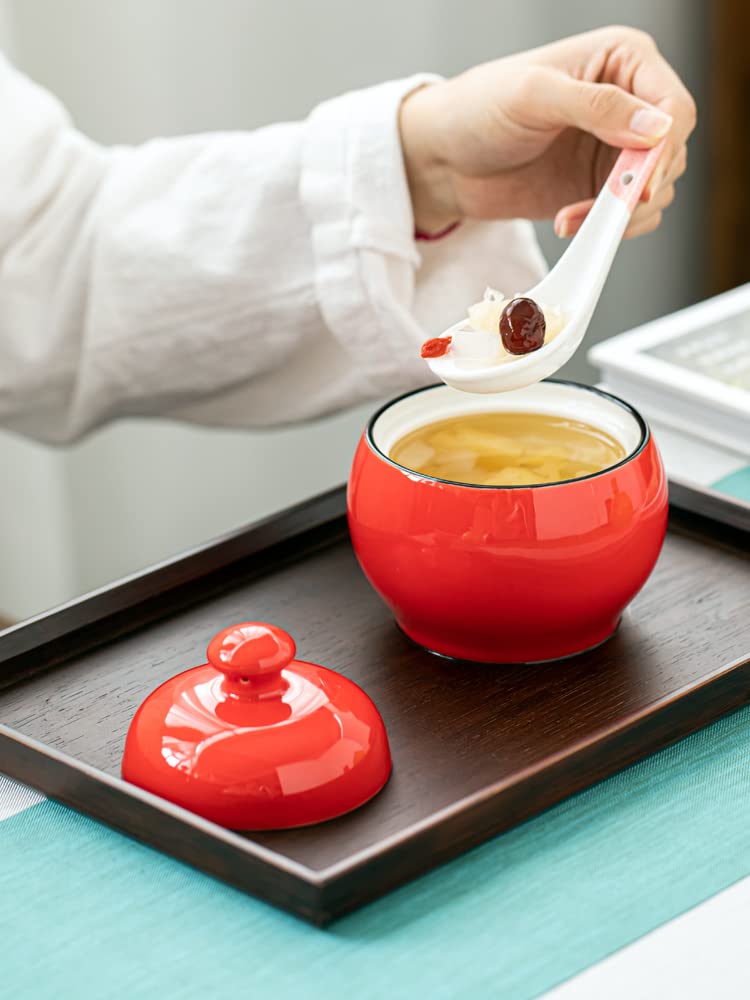 Colorful Ceramic Sugar Bowl with Lid - Spice Jar & Seasoning Pot for Baking, Cooking & Kitchen Storage