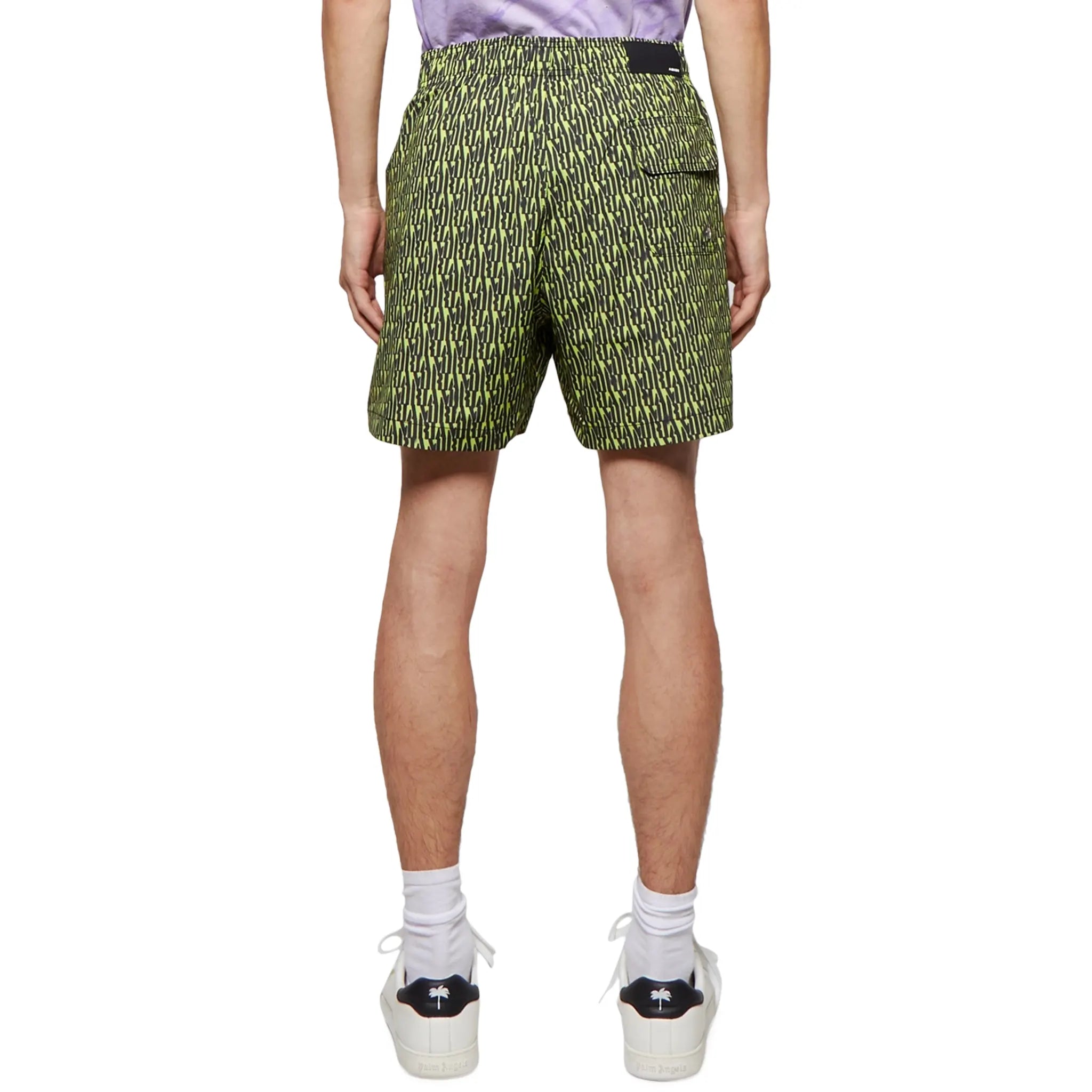 Amiri All Over Green Swim Shorts for Men - Quick-Dry Beach Swimwear with Comfortable Fit - Perfect for Pool, Beach, and Summer Vacations