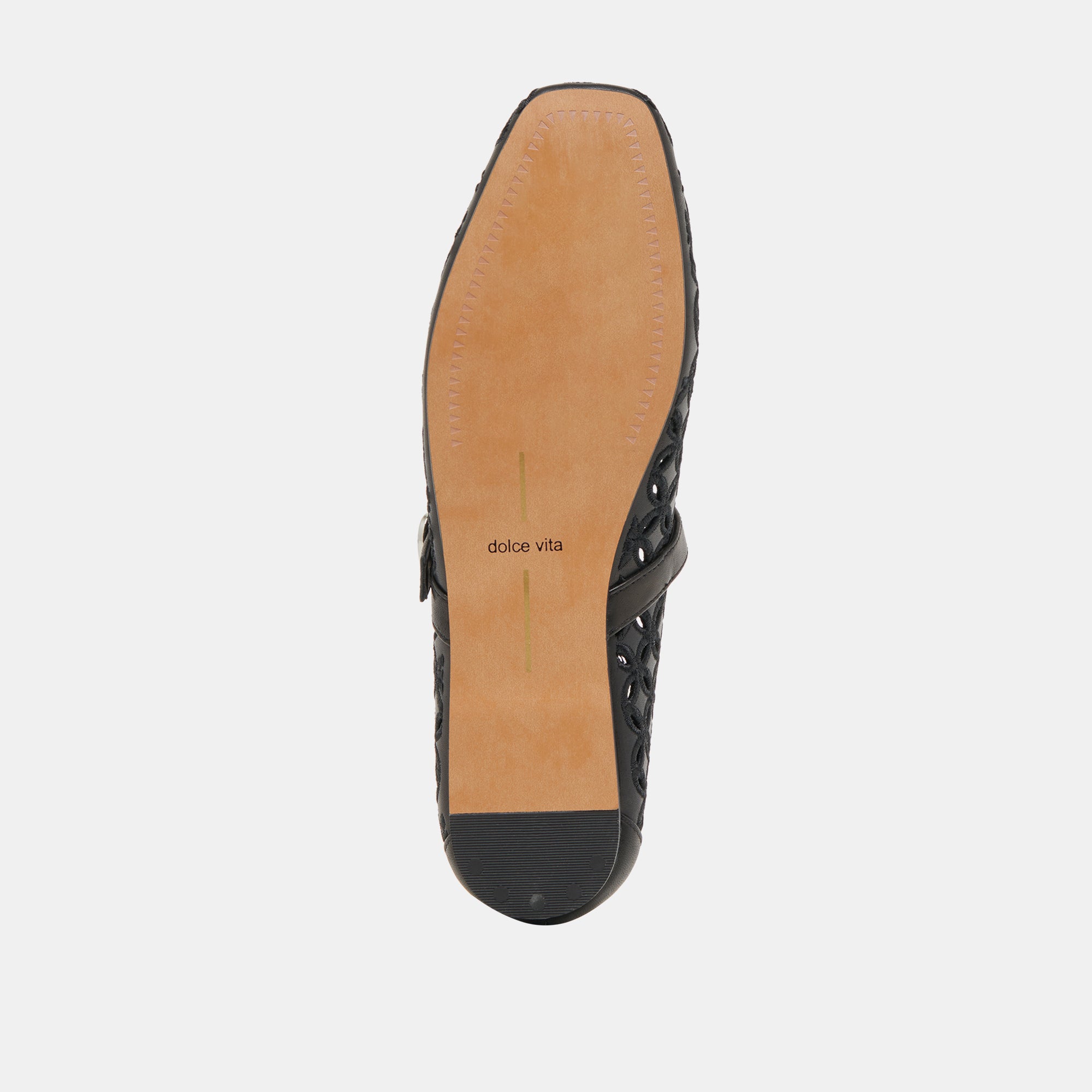 RODNI Women's Black Leather Ballet Flats with Eyelet Perforations – Comfortable & Stylish for Work, Casual Outfits, and Daily Wear