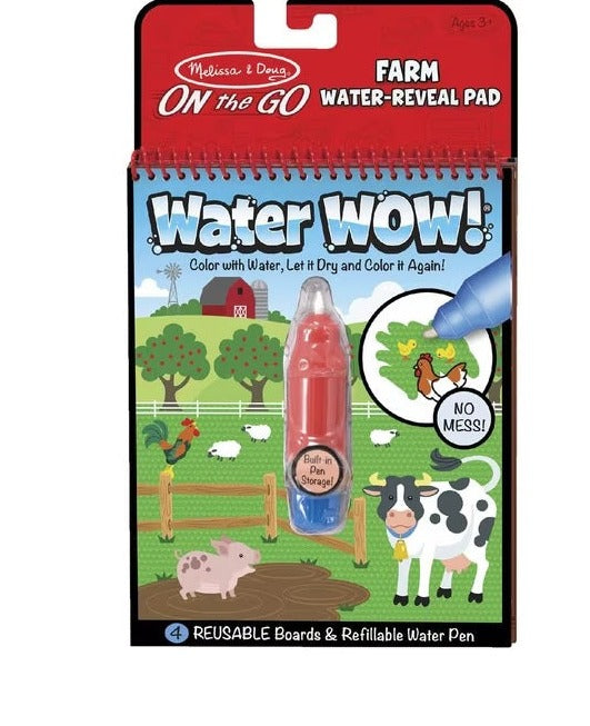 Melissa & Doug On The Go Water Wow Connect The Dots Activity Pad - Reusable Water Reveal Coloring Book for Kids - Perfect for Travel, Airplane, Car Rides & Quiet Time Play