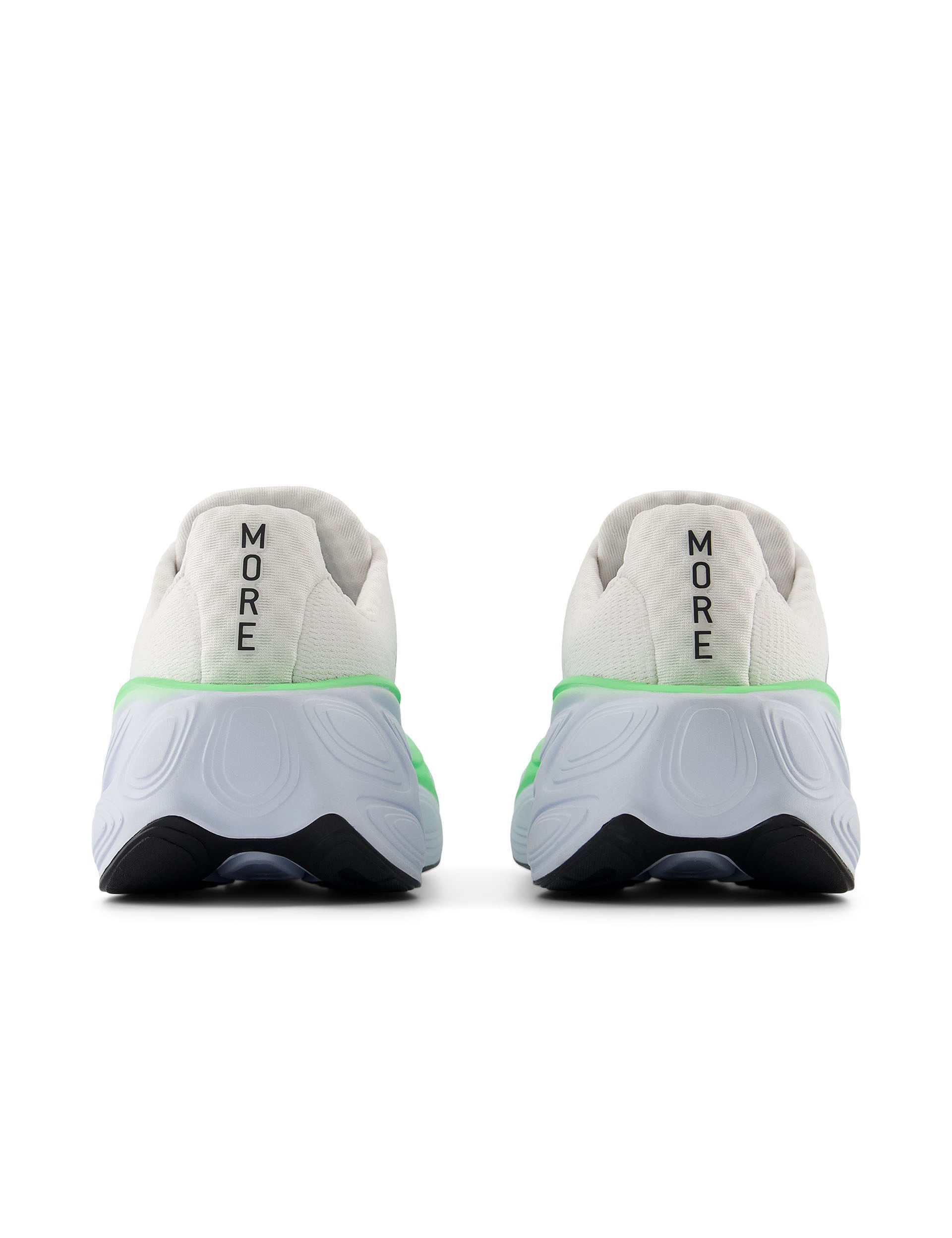 New Balance Fresh Foam X More v5 Running Shoes - White/Ice Blue/Electric Jade - Cushioned Comfort for Long-Distance Running & Daily Training