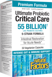 Ultimate Probiotic Critical Care - 55 Billion Live Probiotic Cultures with 9 Strain Formula for Digestive Health & Immune Support | Daily Gut Wellness Supplement for Adults