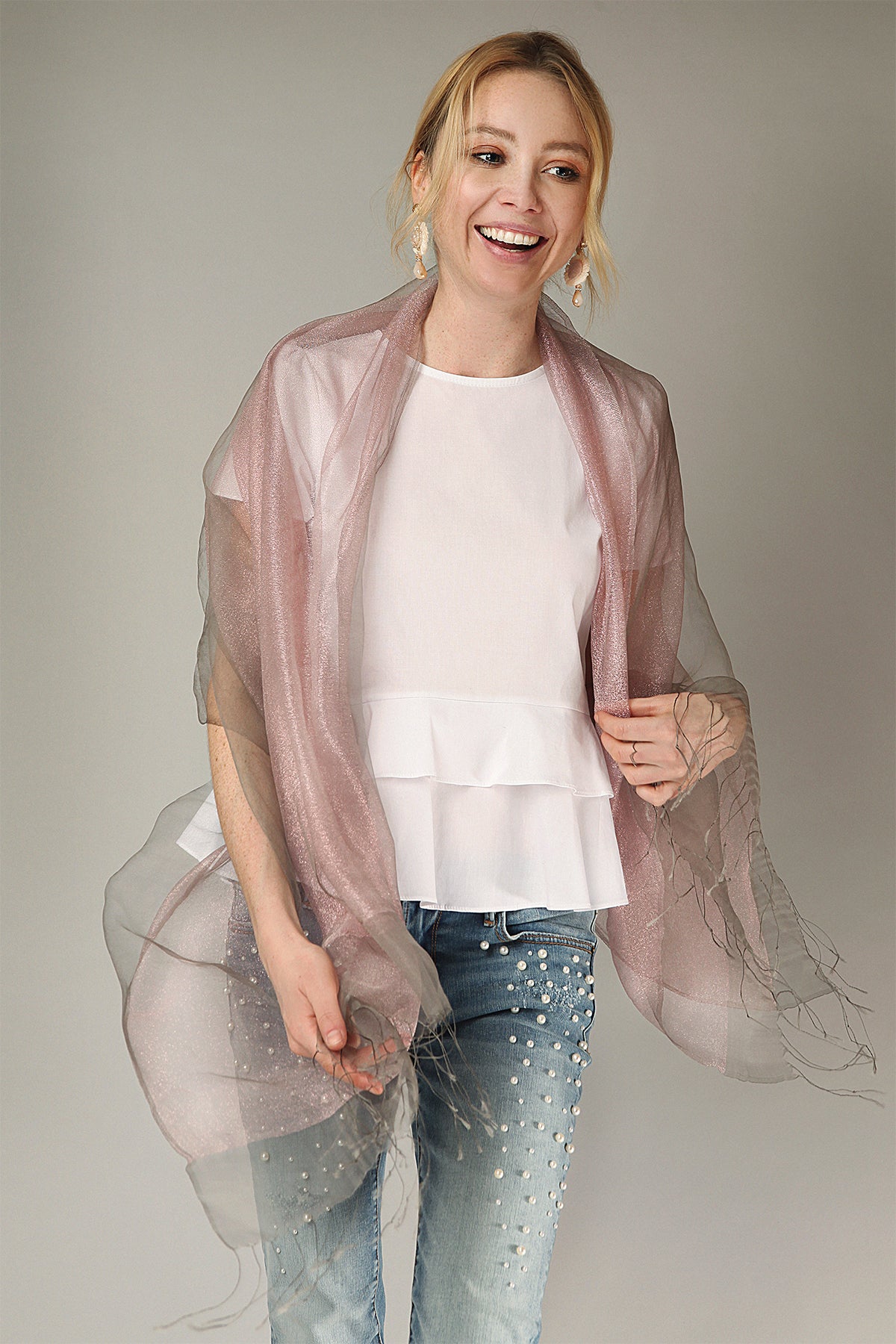 Sparkly Glitter Scarf for Women - Elegant Fashion Accessory for Parties, Weddings & Special Occasions