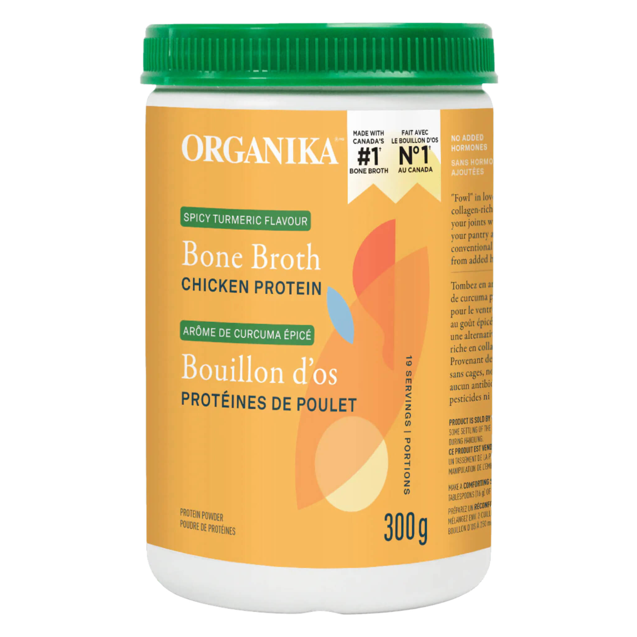 Organic Chicken Bone Broth Protein Powder with Turmeric - Grass Fed, Keto & Paleo Friendly - Supports Gut Health, Immunity & Joint Care - Ideal for Smoothies, Soups & Post-Workout Recovery