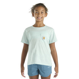 Youth Girls Short Sleeve Arch T-Shirt - Starlight Blue | Comfortable Casual Tee for School, Sports & Everyday Wear