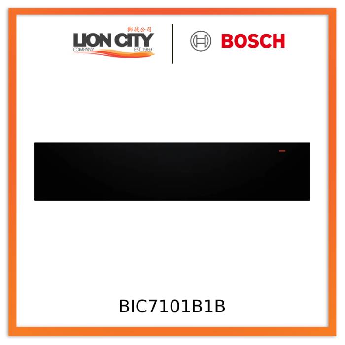 Bosch BIC7101B1B Series 8 Built-In Warming Drawer - 60 x 14 cm, Black | Perfect for Keeping Food Warm Before Serving, Ideal for Kitchens & Restaurants