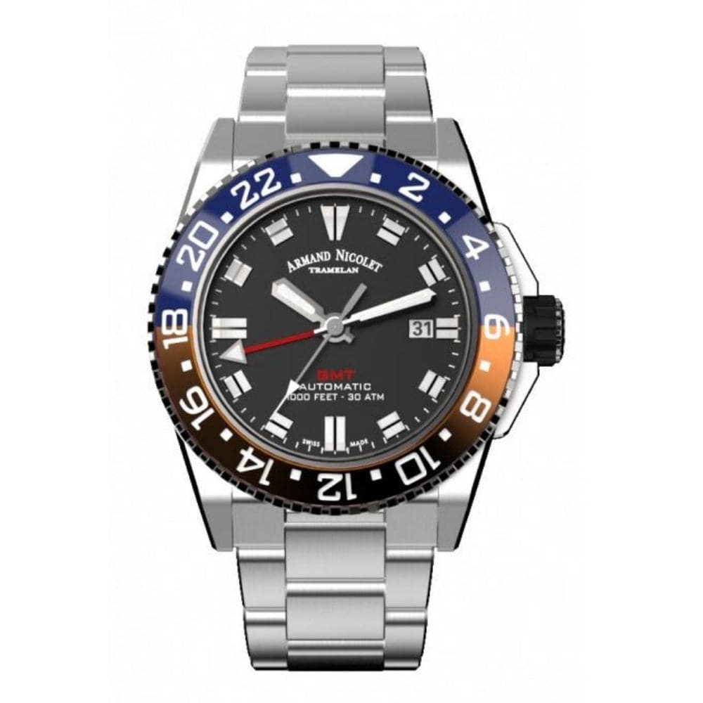 ARMAND NICOLET A486BGN NR MA4480AA Men's Luxury Automatic Watch with Black Silicon Strap - Perfect for Business, Formal Occasions & Everyday Wear