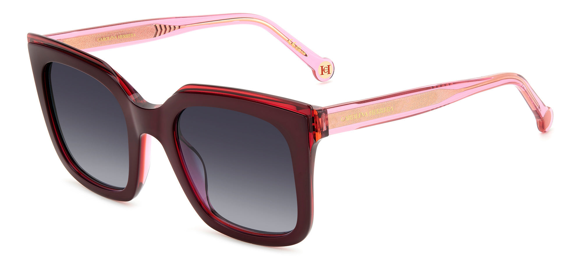 Carolina Herrera HER 0249/G/S Gold-Tone Sunglasses for Women - Luxury Fashion Shades for Everyday Wear & Outdoor Activities