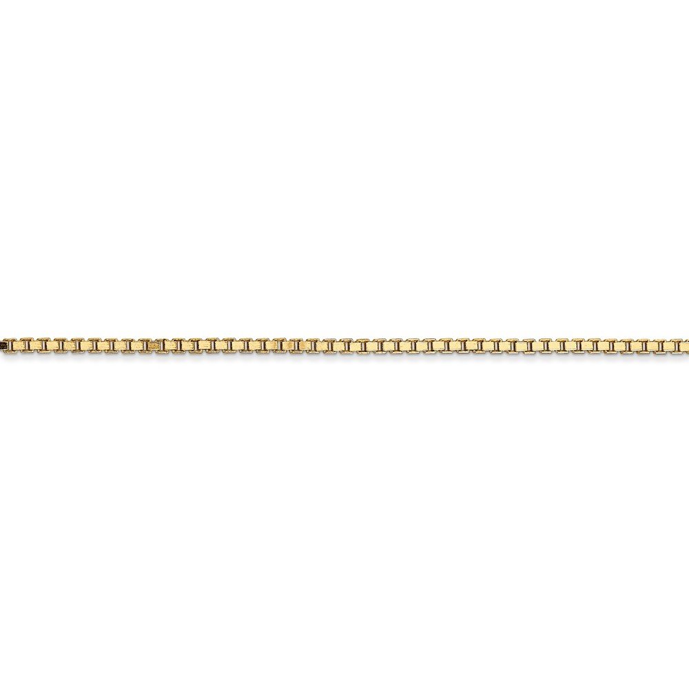 14K Solid Yellow Gold 1.5mm Box Chain Necklace with Secure Lobster Clasp - Dainty Minimalist Jewelry for Women - Perfect for Everyday Wear, Layering & Gift Giving