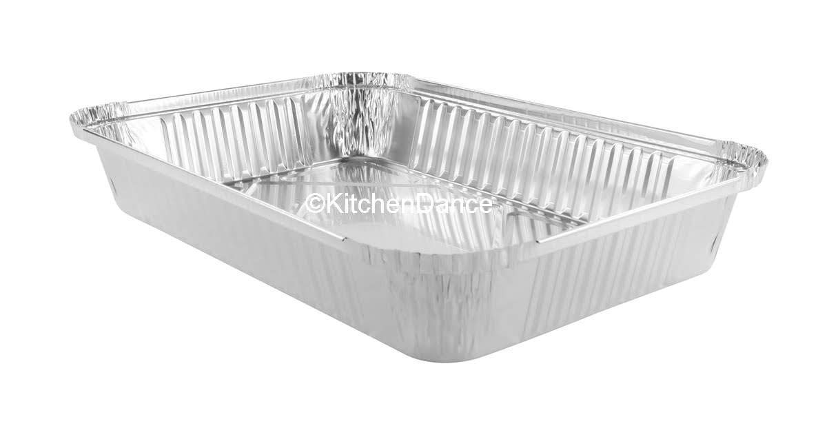 KitchenDance 4-Pound Disposable Black Aluminum Foil Baking Pan with Lid - Oblong Aluminum Foil Pans for Cooking, Storing & Meal Prep - Perfect for Home Kitchens, Restaurants & Catering (Pack of 200) - Ideal for Baking Casseroles, Storing Leftovers & Party Food Preparation
